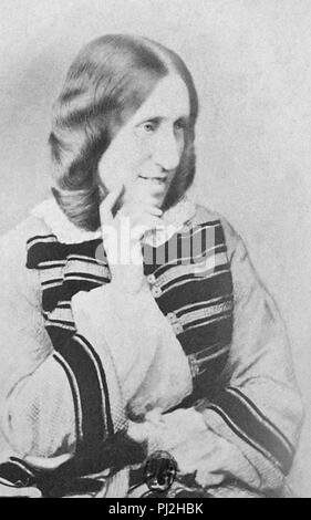 George Eliot, Mary Anne Evans (1819 - 1880), bekannt unter ihrem Pseudonym George Eliot, englischer Schriftsteller und Dichter, einer der führenden Schriftsteller der viktorianischen Ära. Stockfoto