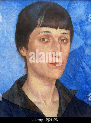 Akhmatova Akhmatova im Jahre 1922. Porträt von Kuzma Petrov-Vodkin. Anna Andrejewna Gorenko (1889 - 1966), bekannt unter dem Pseudonym Anna Akhmatova, russische Dichter Stockfoto