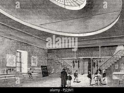 Innenansicht von St. Cecilia's Hall, School, Edinburgh, Schottland, 19. Jahrhundert Stockfoto