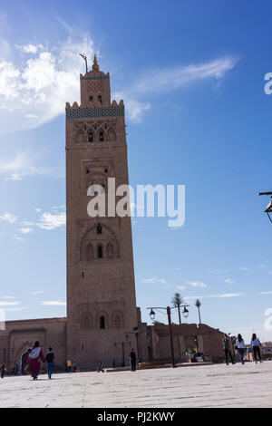 Moschee in Marrakesch Marokko neben Saadischen Gräbern historische Stockfoto