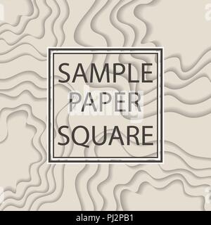 Abstrakte braunen Hintergrund mit Papier schneiden Elemente und Text Stock Vektor