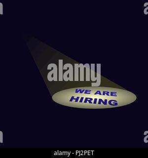 Schwarzer Hintergrund mit Licht und die Einstellung von Text Stock Vektor