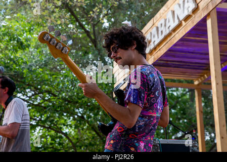 BARCELONA - 2 JUL: Emilio Jose E Os Indigenas (Band) führen in Konzert im Vida-Festival am 2. Juli 2016 in Barcelona, Spanien. Stockfoto