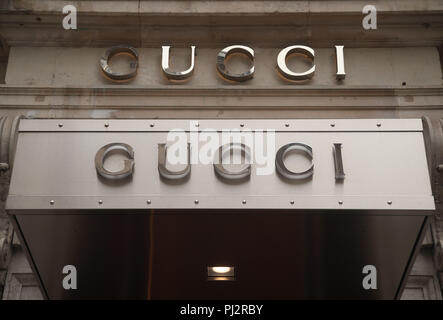 Die Gucci Store auf New Bond Street, London. PRESS ASSOCIATION Foto. Bild Datum: Mittwoch, August 22, 2018. Photo Credit: Yui Mok/PA-Kabel Stockfoto