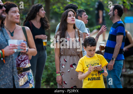 BARCELONA - 3 JUL: Menschen am Vida-Festival am 3. Juli 2016 in Barcelona, Spanien. Stockfoto