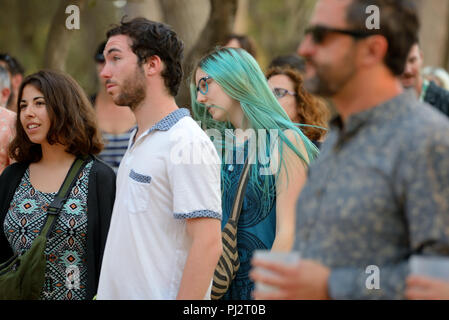 BARCELONA - 3 JUL: Menschen am Vida-Festival am 3. Juli 2016 in Barcelona, Spanien. Stockfoto