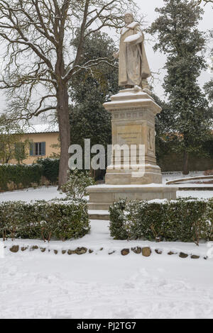 Denkmal zu Piero della Francesca, Sansepolcro, Borgo Santo Sepolcro, Arezzo, Toskana, Italien Stockfoto