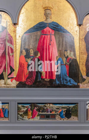 Piero della Francesca, Polyptychon des Misericordia (1462), Museo Civico, Sansepolcro, Borgo Santo Sepolcro, Arezzo, Toskana, Italien Stockfoto