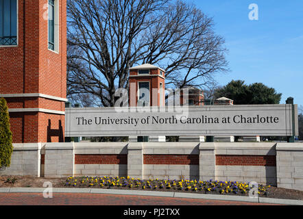Charlotte, North Carolina. Universität von North Carolina in Charlotte Stockfoto
