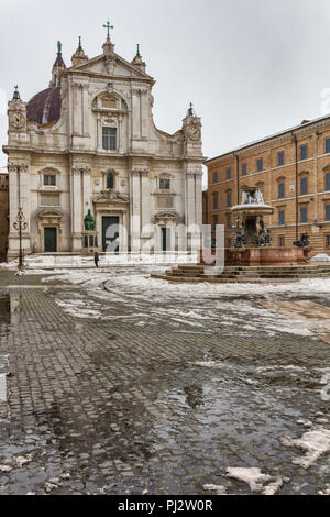 Basilica della Santa Casa, Loreto, Ancona, Marken, Italien Stockfoto