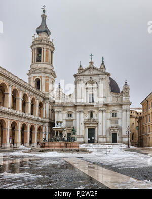 Basilica della Santa Casa, Loreto, Ancona, Marken, Italien Stockfoto