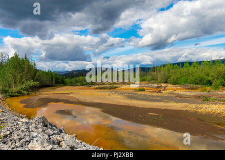 Red Creek entlang des Dempster Highway, Kanada Stockfoto