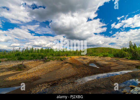 Red Creek entlang des Dempster Highway, Kanada Stockfoto