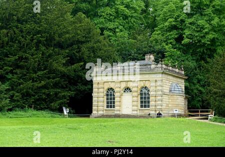 Bankett- Haus, Studley Royal Park - North Yorkshire, England - Stockfoto