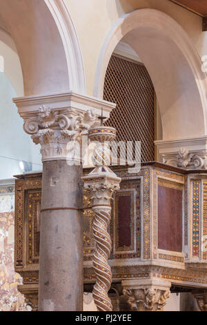 Kathedrale von San Cesario Innenraum, Terracina, Latium, Italien Stockfoto