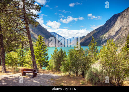 Seton Lake Reservoir Chr. Hydro British Columbia Kanada Stockfoto