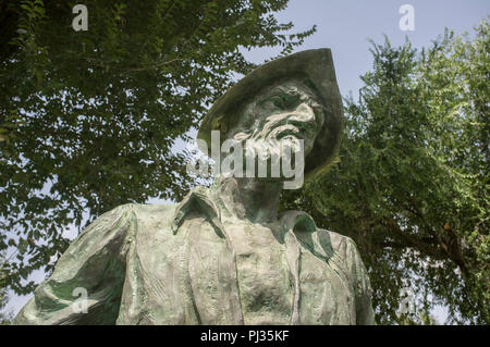 Francisco Pizarro Spanischer Eroberer des Inka-Reiches. Skulptur von Estanislao García. Badajoz, Spanien Stockfoto