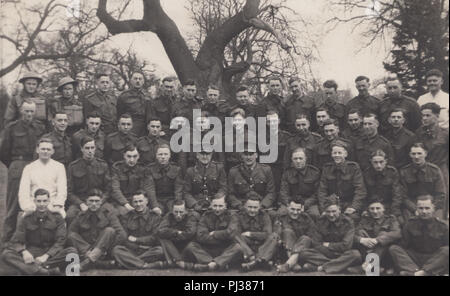 Vintage Photograph of British Army Soldiers Duing World War 2 Stock Photo