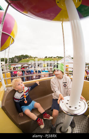 Die Solitärspiele big Ballonfahrt, Solitärspiele Welt, Paultons Park, Romsey, Hampshire, England, Vereinigtes Königreich. Stockfoto