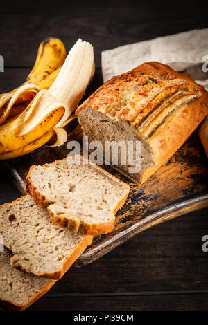 Selbstgemachte Banane Brot Stockfoto