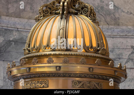 Tiffany Lampe, State Capitol Mall, Olympia, Washington Stockfoto