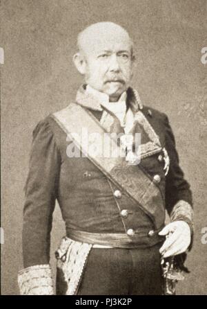 RAMON MARIA NARVAEZ, MILITAR Y POLITISCH ESPAÑOL 1860. Las MEJORES CONJ 146185. Autor: Jean Laurent (1816-1886). Lage: Biblioteca Nacional - COLECCION, MADRID, SPANIEN. Stockfoto