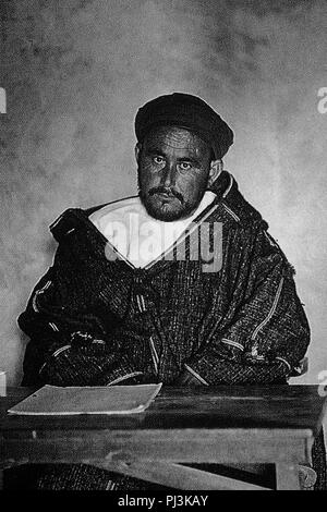 DEL RIF RETRATO DEL EMIR ABD EL-KRIM, 1922 FMIII. Thema: SANCHEZ PORTELA ALFONSO/DIAZ CASARIEGO JOSE MARIA. Ort: RIF REGION, NACIÓN. Stockfoto