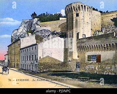 Avignon Remparts du Rocher. Stockfoto