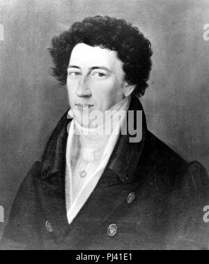 Axel Ulrik Björkman (1797-1855) porträtterad av Carl Peter Lehmann. Stockfoto