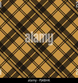 Brown tartan plaid Schottischen Stoff Textur Check Tartan nahtlose Muster. Vector Illustration. Stock Vektor