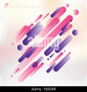 Abstrakte Technik rosa und lila Geometrische abgerundeten Linien Muster motion Hintergrund modernen Stil. Vector Illustration Stock Vektor