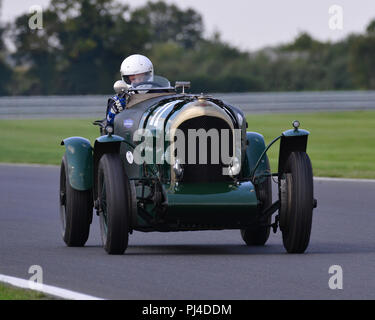 James Morley, Bentley 3/4 ½, vor dem Krieg Team Challenge, Aston Martin Owners Club Racing, Snetterton, Norfolk, England, Samstag, den 1. September 2018. Autosp Stockfoto