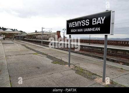 Allgemeine Ansicht eines Wemyss Bay Railway Station. Stockfoto