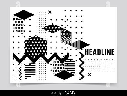 Für Bucheinbände, Poster, Flyer, Plakate, Banner/Geometrischen, abstrakten, Flachbild Hintergrund/Vector Illustration Vorlage Stock Vektor