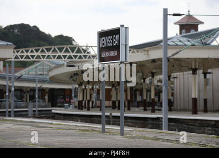 Allgemeine Ansicht eines Wemyss Bay Railway Station. Stockfoto