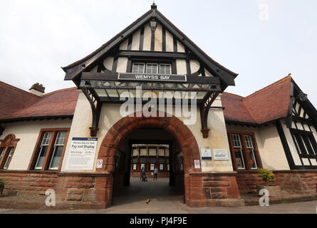 Allgemeine Ansicht eines Wemyss Bay Railway Station. Stockfoto