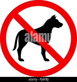 Kein Hund anmelden, Vektor, Abbildung Stock Vektor