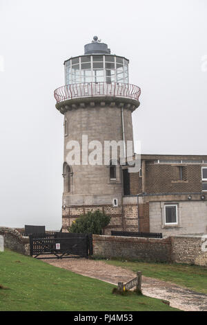 Die Belle Tout Leuchtturm auf Beachy Head in der Nähe von Eastbourne in East Sussex. England Stockfoto