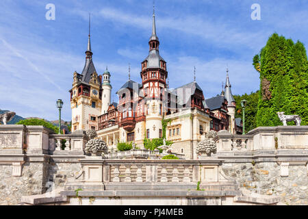 Schloss Peles in Sinaia, Rumänien Stockfoto