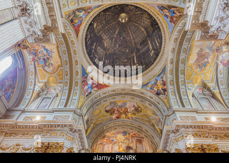 Kirche St. Ignatius von Loyola im Campus Martius Innenraum, Chiesa di Sant'Ignazio di Loyola in Campo Marzio (1650), Rom, Latium, Italien Stockfoto