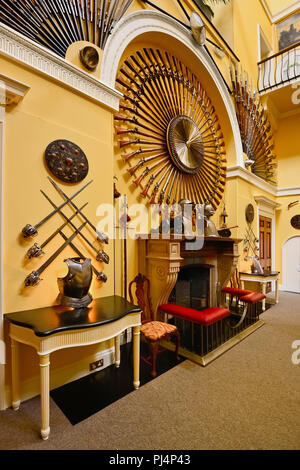 Schottland, Argyll, Inveraray Castle, die Rüstkammer Rathaus. Stockfoto