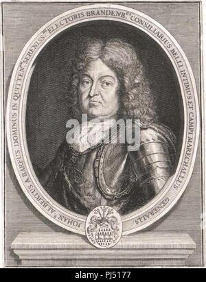 Barfus, Hans Albrecht von (1635-1704) Kupferstich. Stockfoto