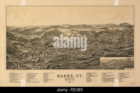 Barre, Vt (die Granite City) 1891. Stockfoto