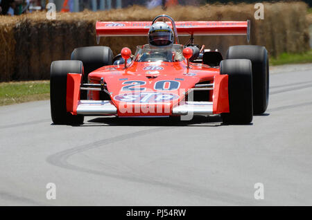 Eagle 7200 Offenhauser STP Indy 500 historische Rennwagen am Goodwood Festival der Geschwindigkeit, FoS. Klassische Indianapolis 500-Rennen auto Stockfoto