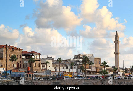 Von Sidon Sea-side Boulevard, Libanon Stockfoto