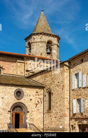 Saint Gervais und Sankt Protais Kirche von Langogne, Lozère, Royal, Frankreich, Europa Stockfoto