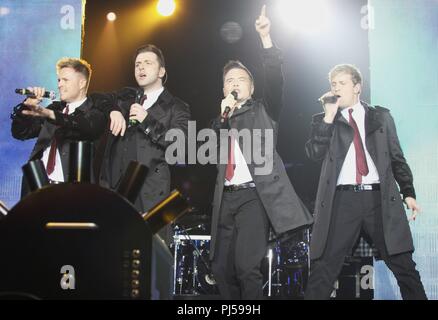 Liverpool, Großbritannien Westlife in der Liverpool Echo Arena credit Ian Fairbrother/Alamy durchführen Stockfoto