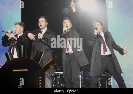 Liverpool, Großbritannien Westlife in der Liverpool Echo Arena credit Ian Fairbrother/Alamy durchführen Stockfoto