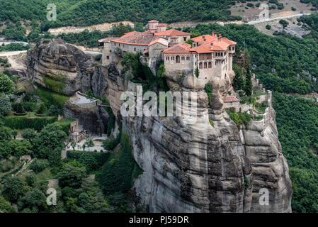 Meteore oder Meteora Kloster Varlaam, Thessalien, Griechenland Stockfoto