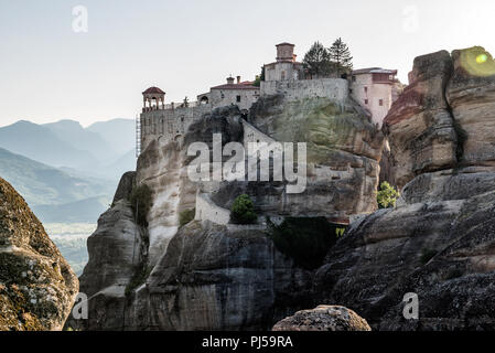 Meteore oder Meteora Kloster Varlaam, Thessalien, Griechenland Stockfoto